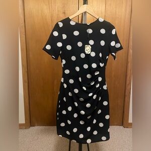 Amelia  Black and White Polka Dot Dress NWT size 6
